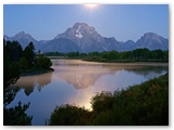 Grand Teton NP- Oxbow bend in moon light